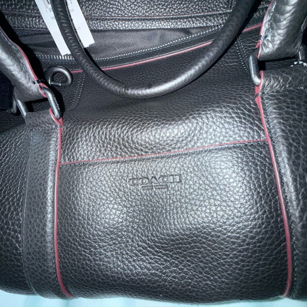 Coach trekker Pebbled Black Leather Satchel - Picture 2 of 16
